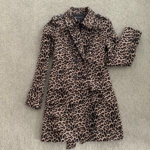 INC animal print, tiered spring coat. Size M.